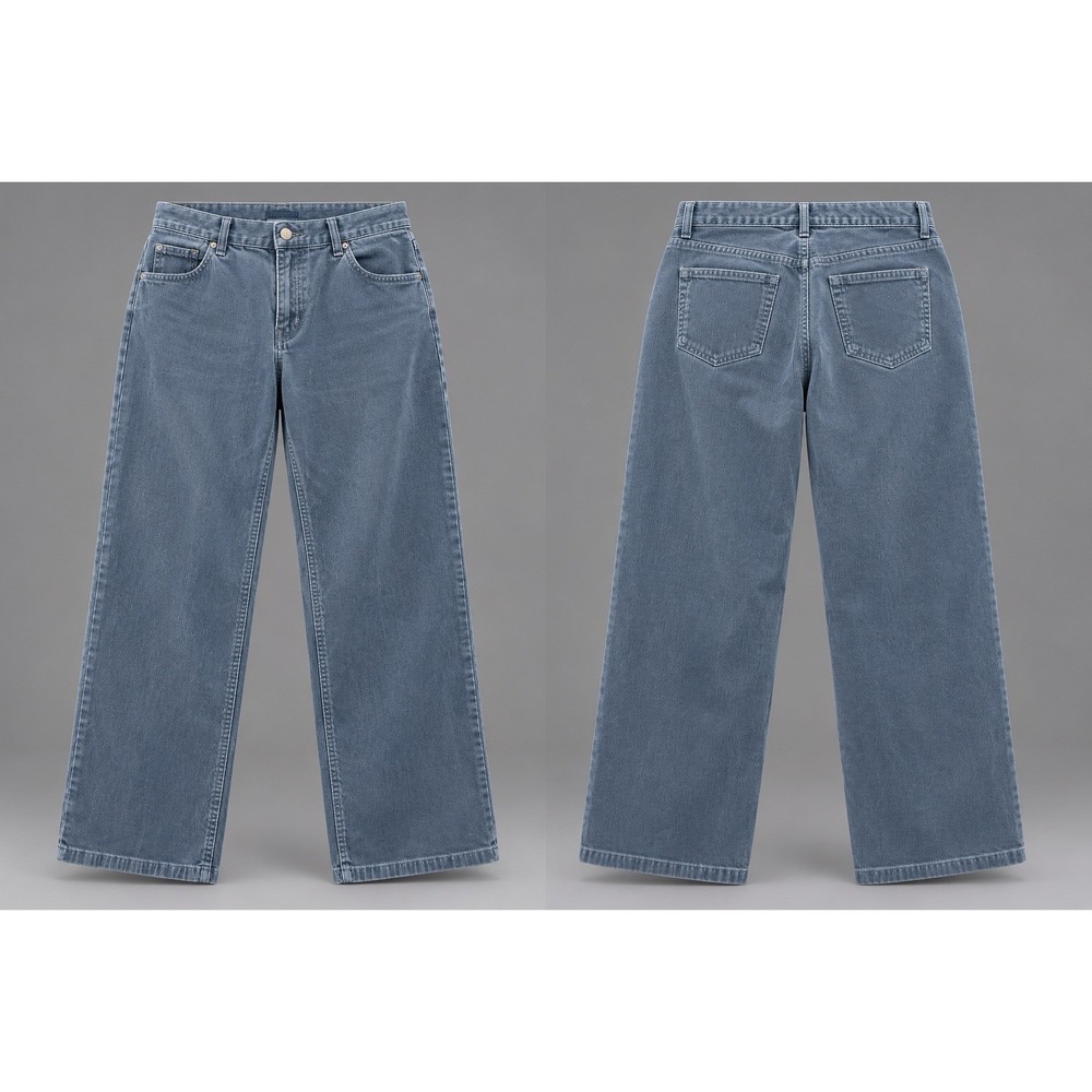 L.L.Bean Womens Favorite Fit Corduroy Pants womens 8px27 AQUA BLUE WIDE LEG